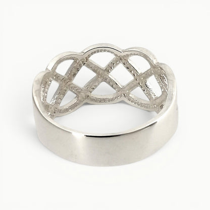 Sterling Silver Celtic Infinity Knot Large Band Ring