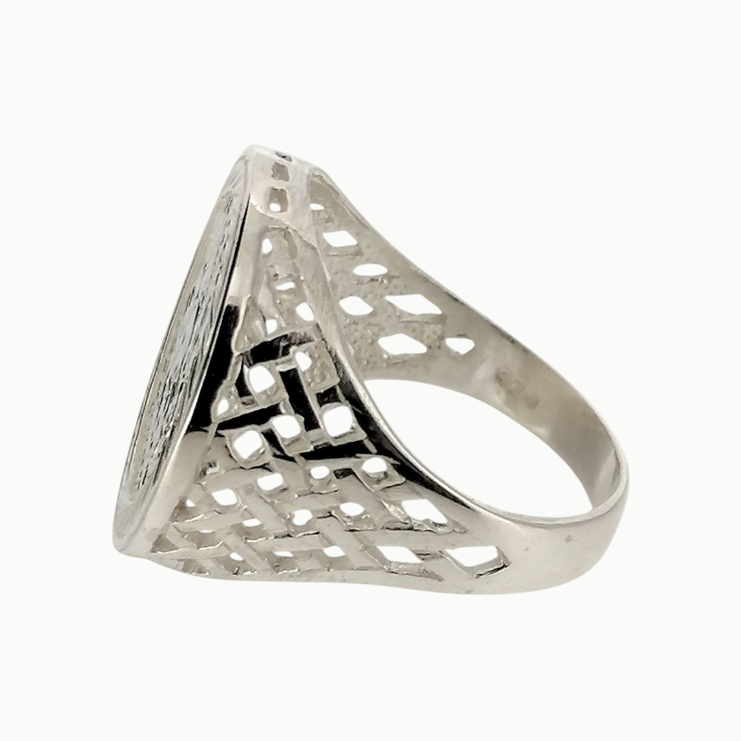 Saint George Sovereign Coin Ring Sterling Silver