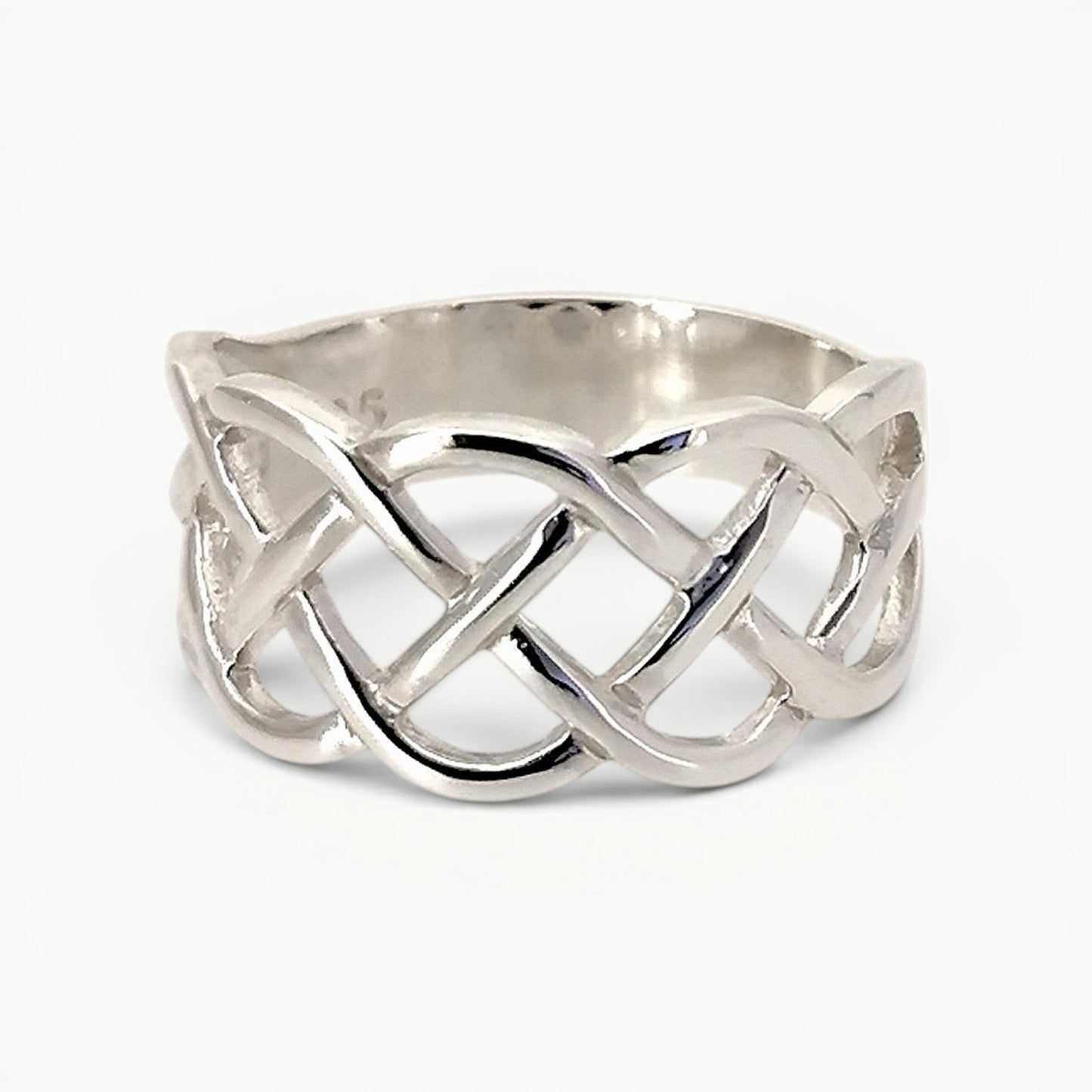 Sterling Silver Celtic Infinity Knot Large Band Ring