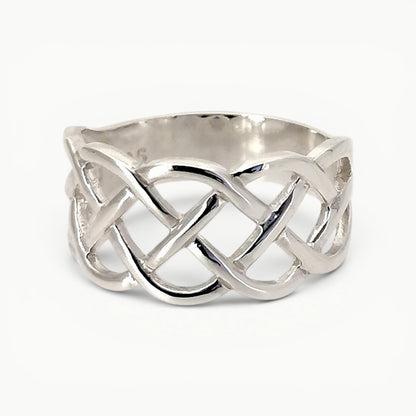 Sterling Silver Celtic Infinity Knot Large Band Ring
