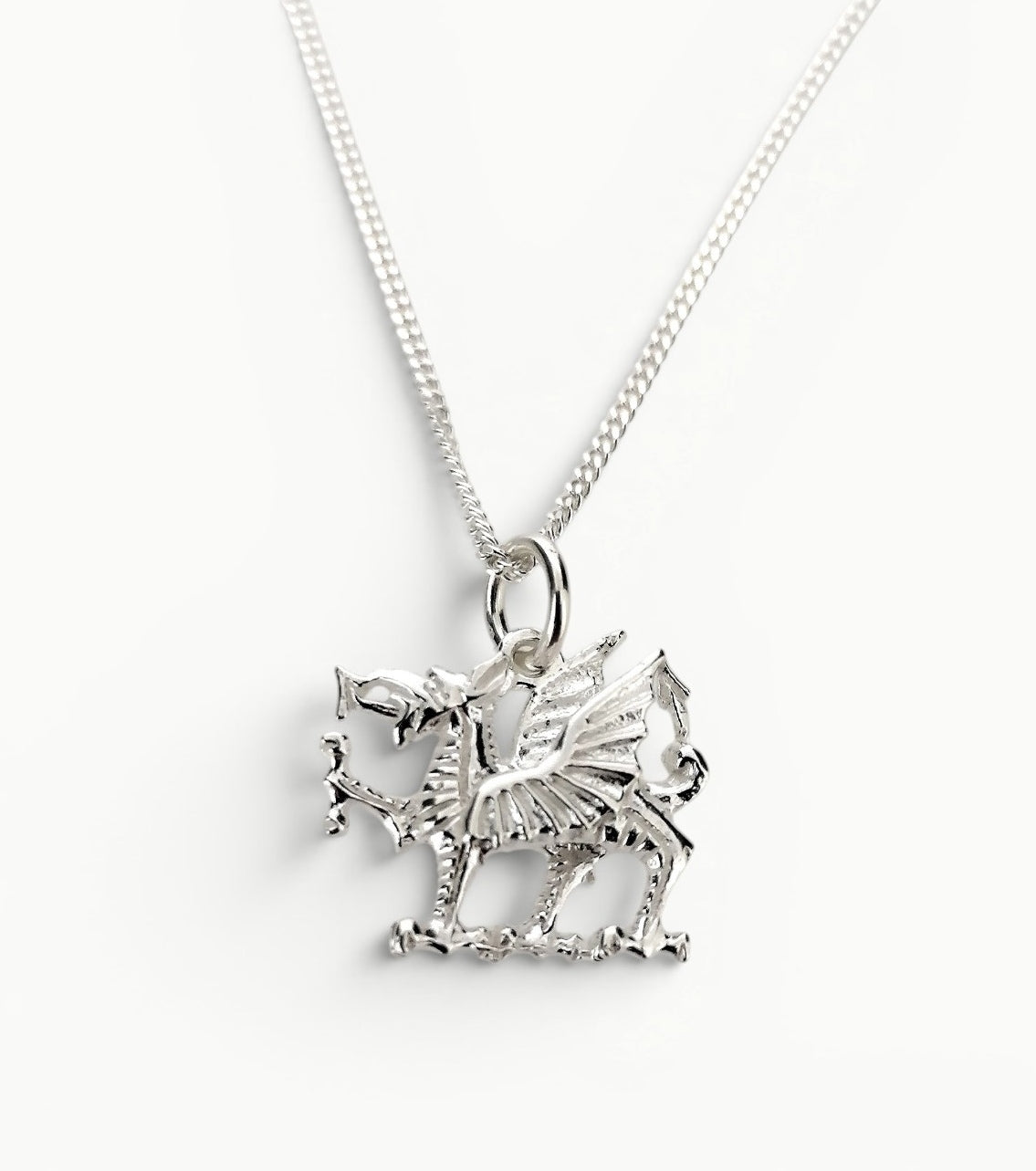 Welsh Dragon Pendant Sterling Silver