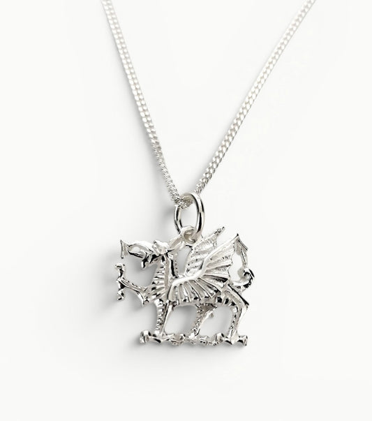 Welsh Dragon Pendant Sterling Silver