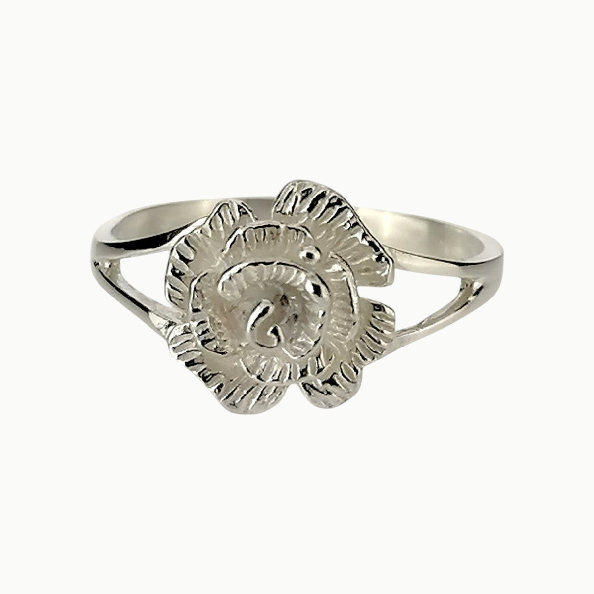 Sterling Silver English Rose Ring
