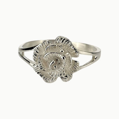 Sterling Silver English Rose Ring