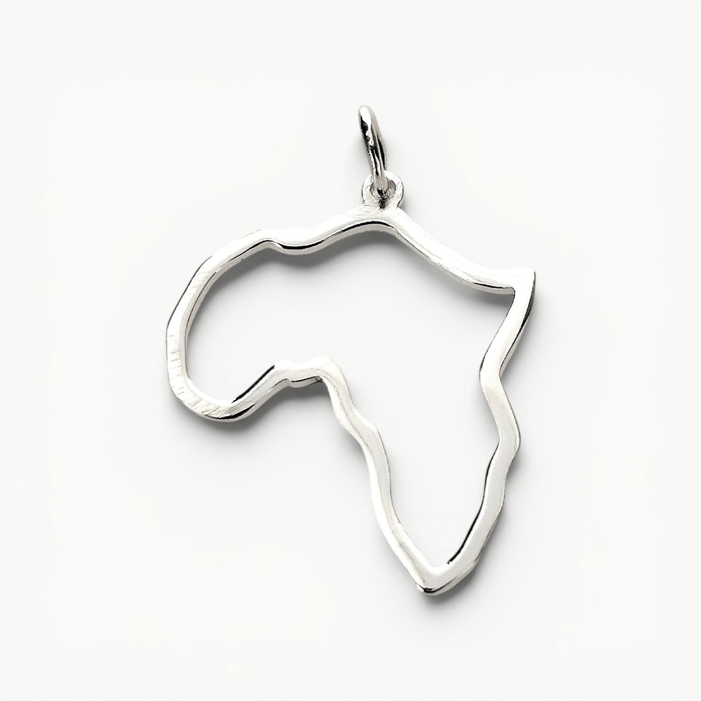 Sterling Silver Map of Africa Pendant