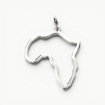 Sterling Silver Map of Africa Pendant