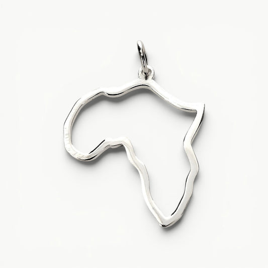 Sterling Silver Map of Africa Pendant