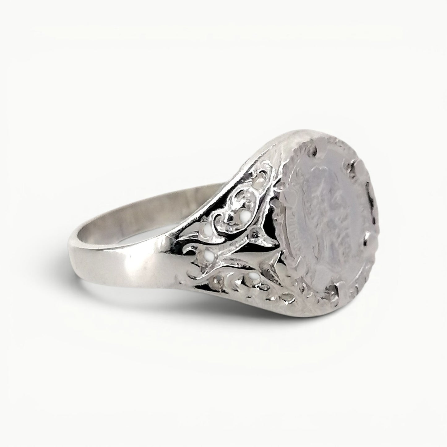 Sterling Silver Maximiliano Emperador Peso Ring