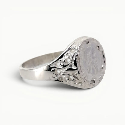 Sterling Silver Maximiliano Emperador Peso Ring