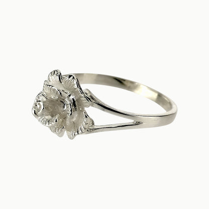 Sterling Silver English Rose Ring