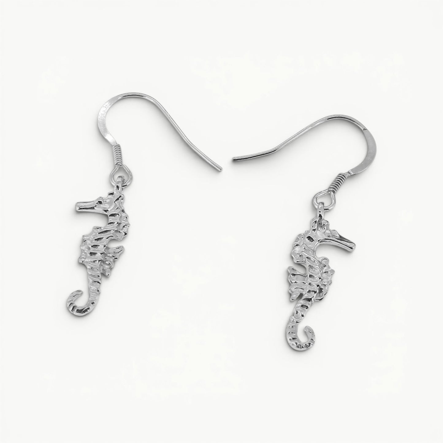 Sterling silver seahorse drop earrings 