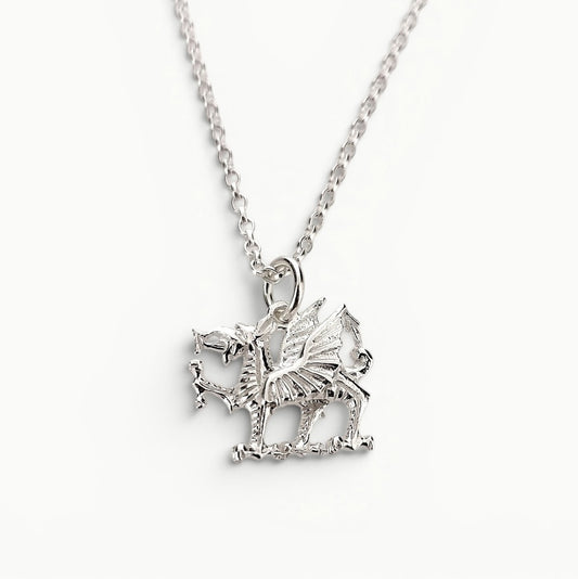 Welsh Dragon Pendant Sterling Silver