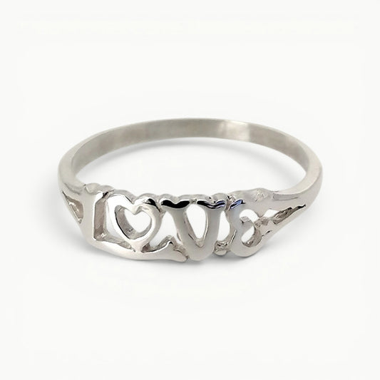 Sterling Silver Love Ring