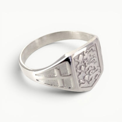 Three Lions England Ring Sterling Silver