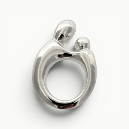 Sterling Silver Mother and Child charm pendant.