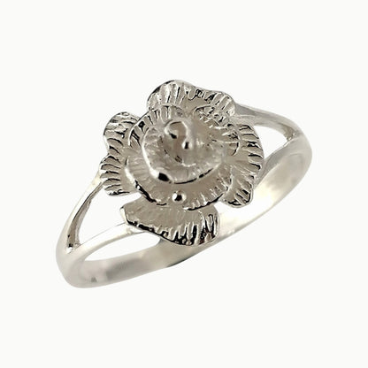 Sterling Silver English Rose Ring