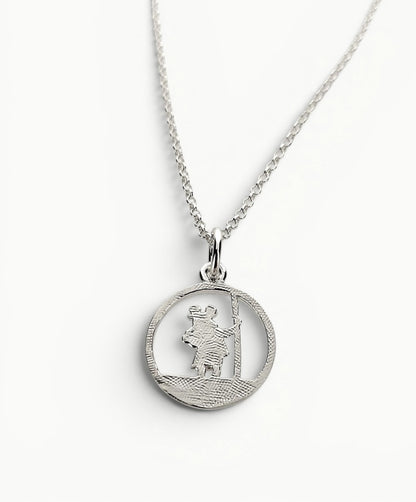 Saint Christopher Medal Pendant Sterling Silver