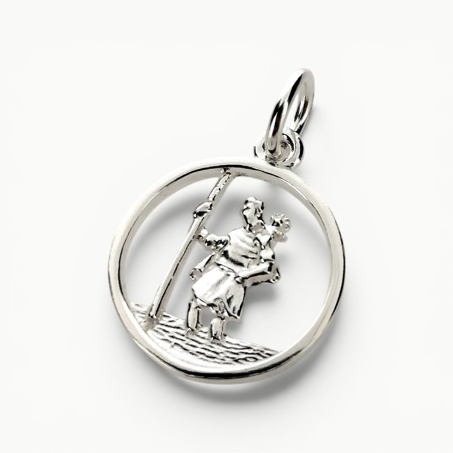 Saint Christopher Medal Pendant Sterling Silver