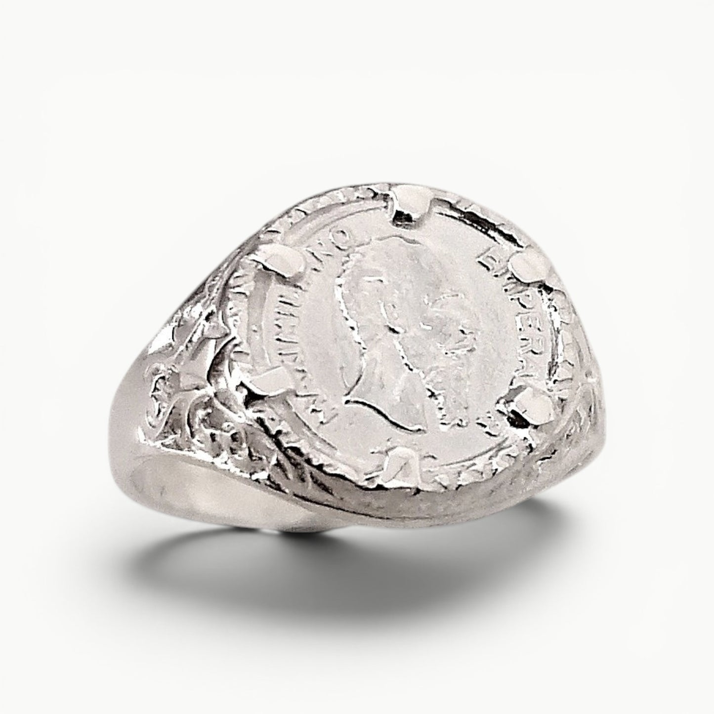 Sterling Silver Maximiliano Emperador Peso Ring