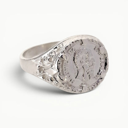 Sterling Silver Maximiliano Emperador Peso Ring