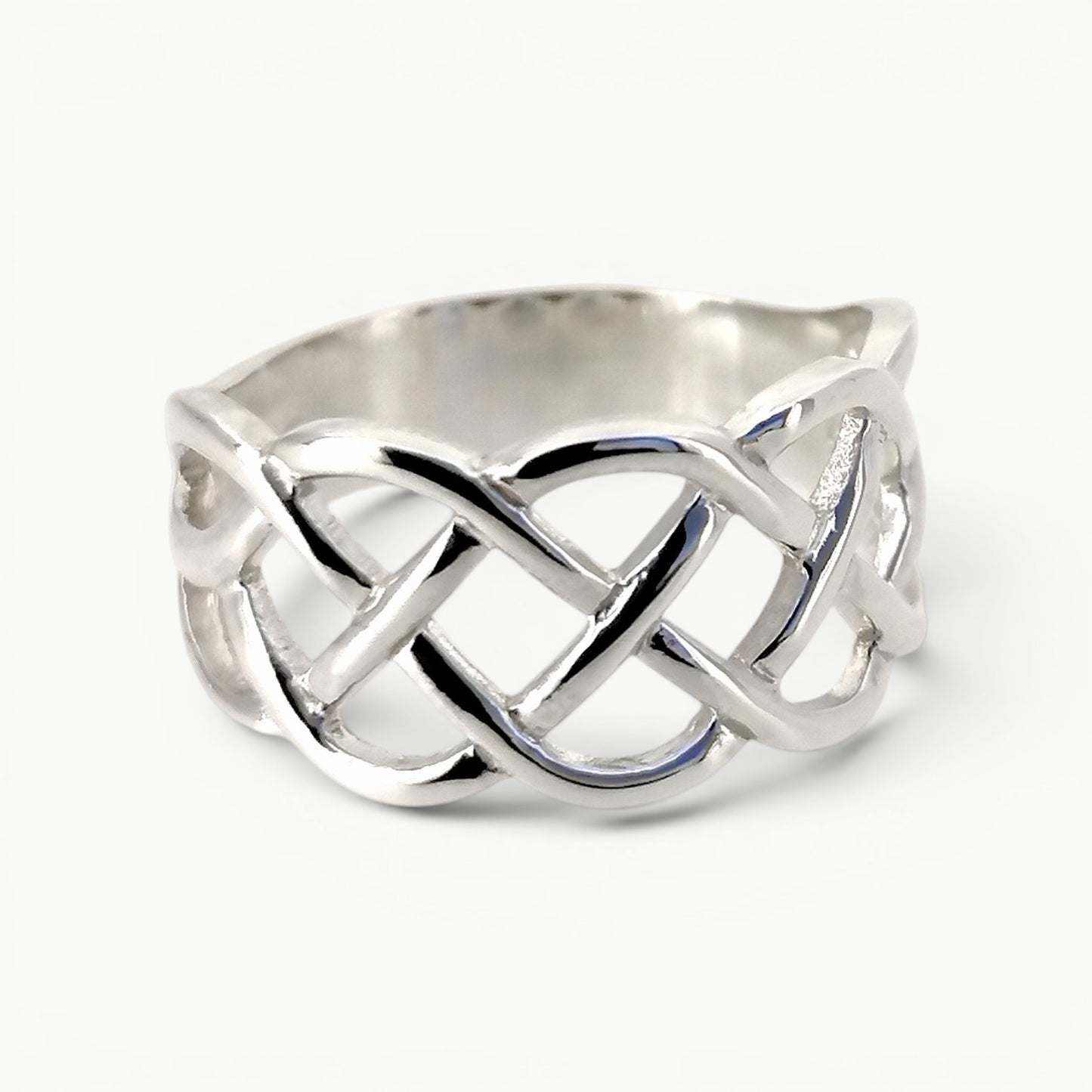 Sterling Silver Celtic Infinity Knot Large Band Ring