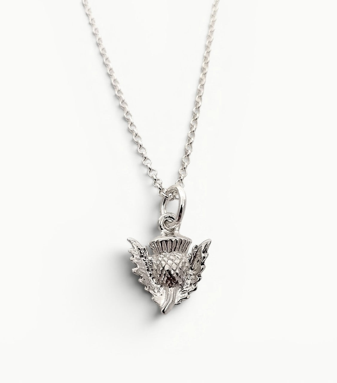 Scottish Thistle Pendant Sterling Silver
