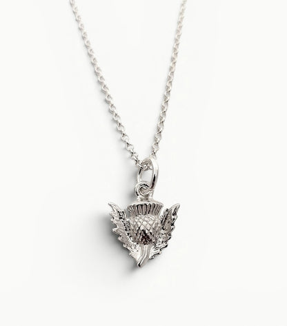 Scottish Thistle Pendant Sterling Silver