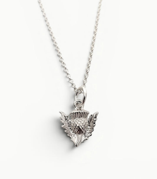 Scottish Thistle Pendant Sterling Silver