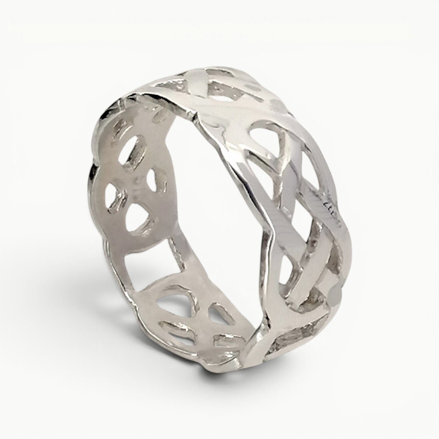 Celtic Infinity Knot Band Ring Sterling Silver