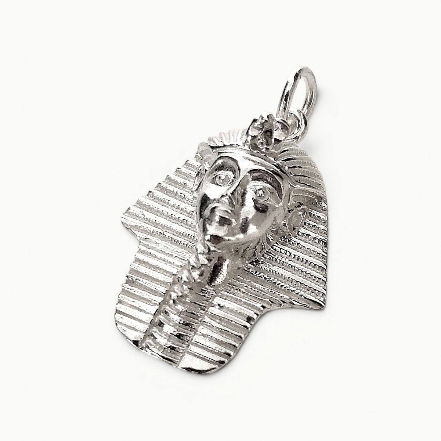 King Tutankhamun Pharaoh Pendant Sterling Silver