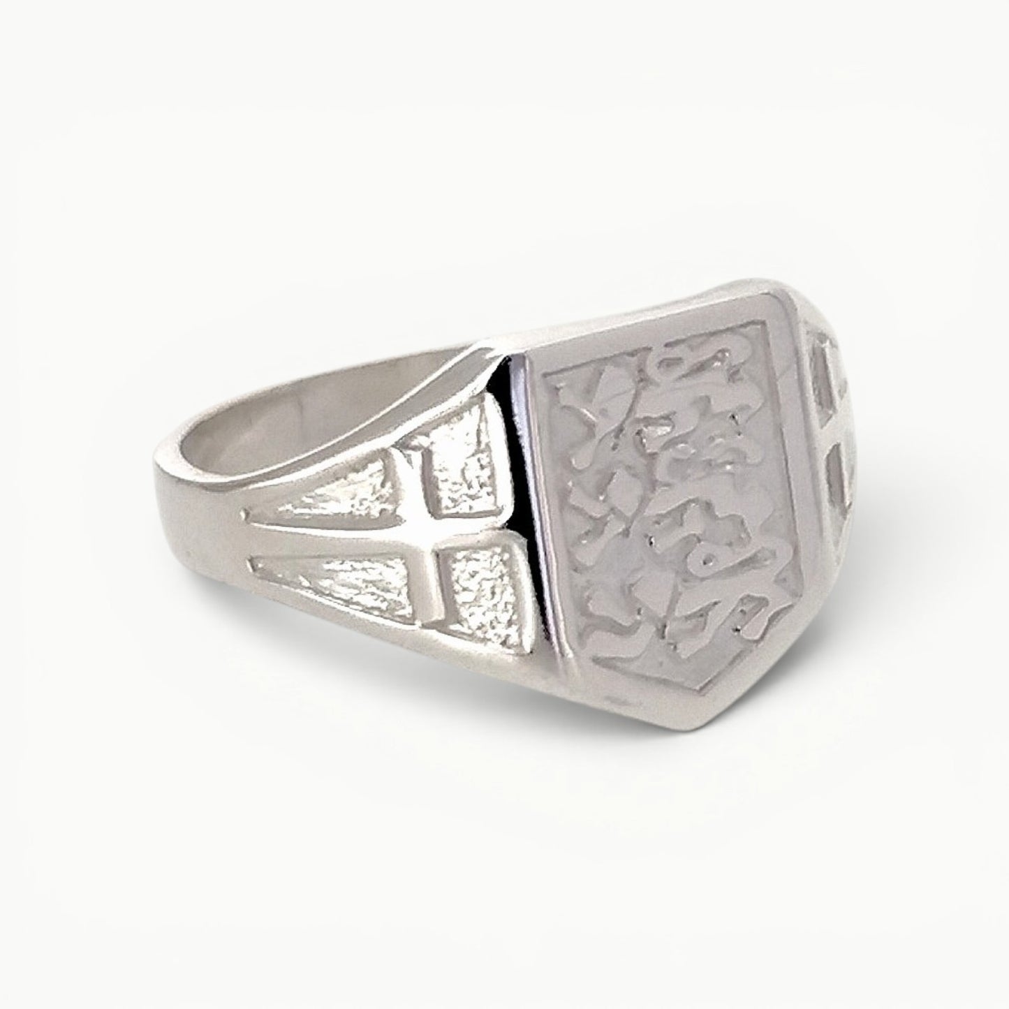 Three Lions England Ring Sterling Silver