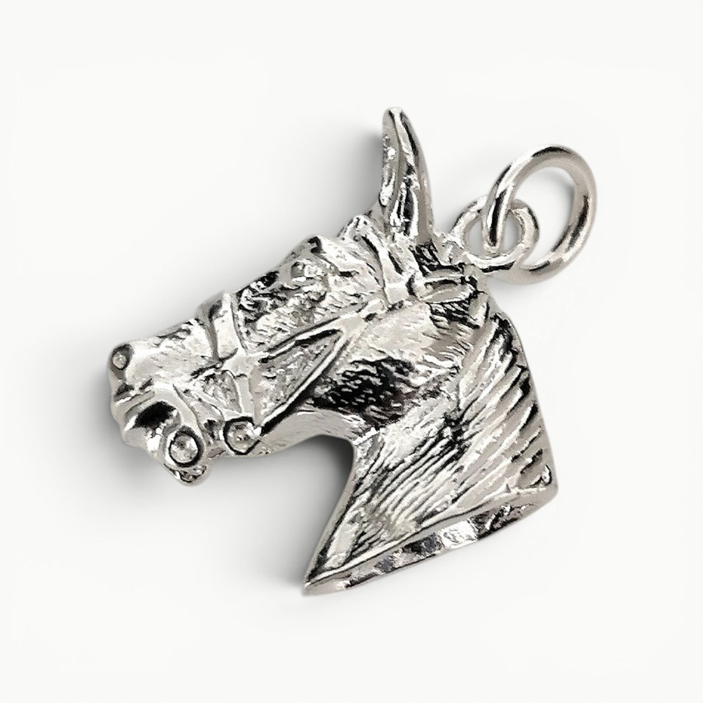 Sterling silver horse head charm