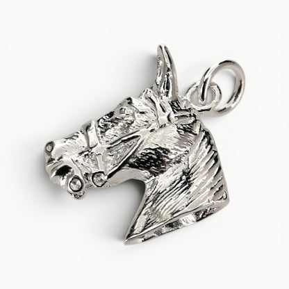 Sterling silver horse head charm