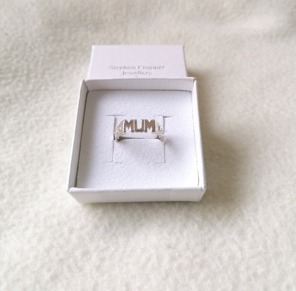 Sterling Silver Mum Signet Ring