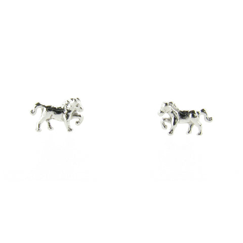 Prancing Pony horse stud earrings sterling silver