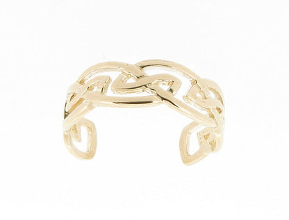 Ethically Made 9ct Yellow Gold Celtic Design Adjustable Toe Ring Eco Friendly Jewellery Eco Gold