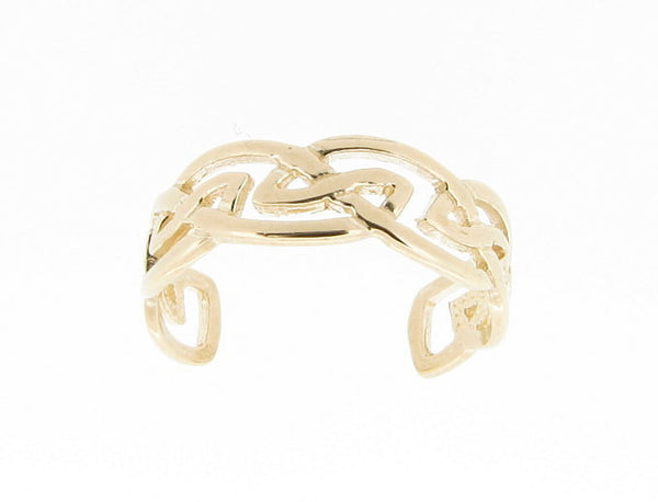 Ethically Made 9ct Yellow Gold Celtic Design Adjustable Toe Ring Eco Friendly Jewellery Eco Gold