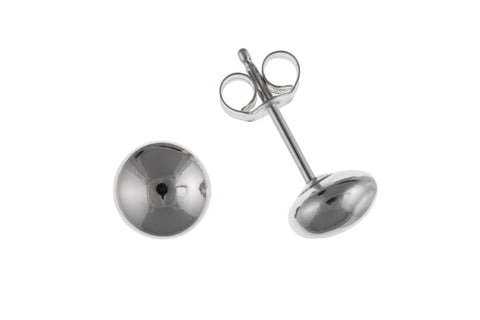 Sterling Silver Bouton Ball Stud Earrings 4mm