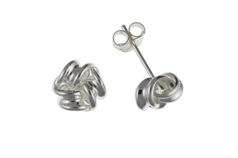 Small Plain Love Knot 925 Sterling Silver