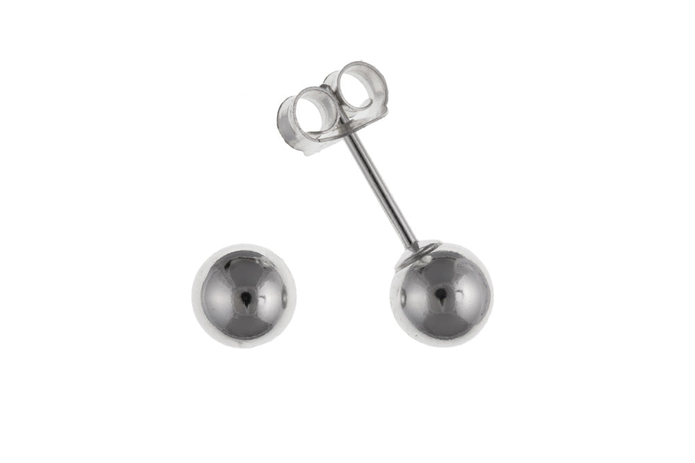 6mm Ball Stud Earrings Sterling Silver