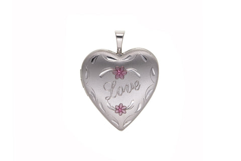 925 Sterling Silver Love Heart Roses Locket Girlfriend Gifts