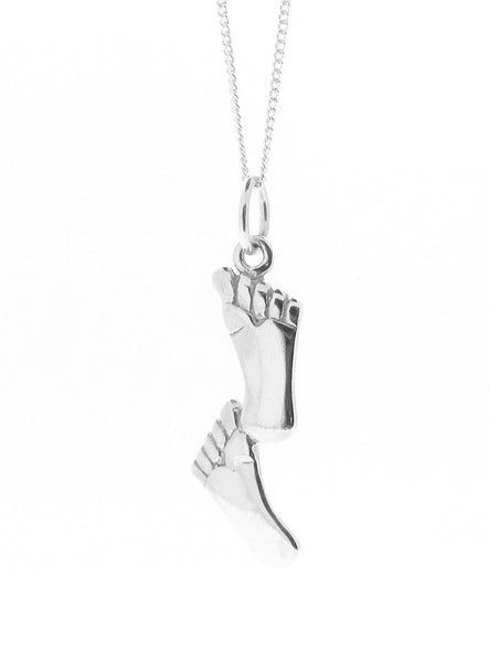 Sterling Silver Feet Pendant