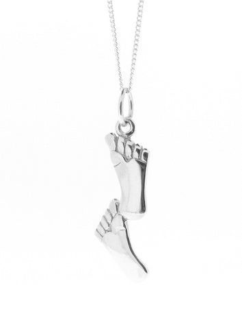 Sterling Silver Feet Pendant