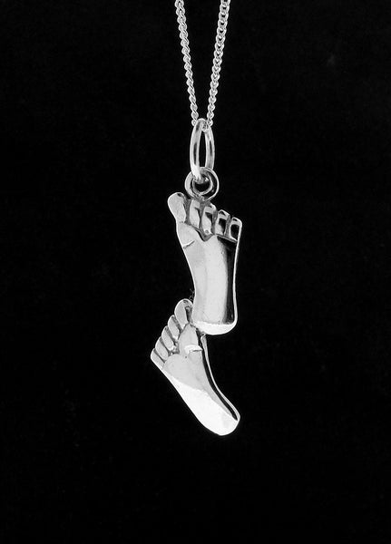 Sterling Silver Feet Pendant