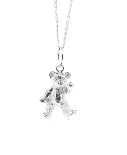 925 Sterling Silver Teddy Bear Pendant Necklace Ladies Children's Jewellery Gifts