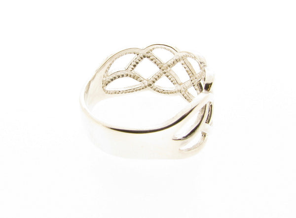 Mens Solid 925 Sterling Silver Celtic Infinity Knot Large Band Ring