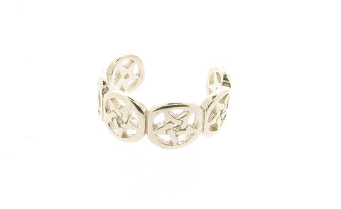 Ethically Made Eco Friendly Sterling Silver Star Design Adjustable Toe Ring Eco Silver