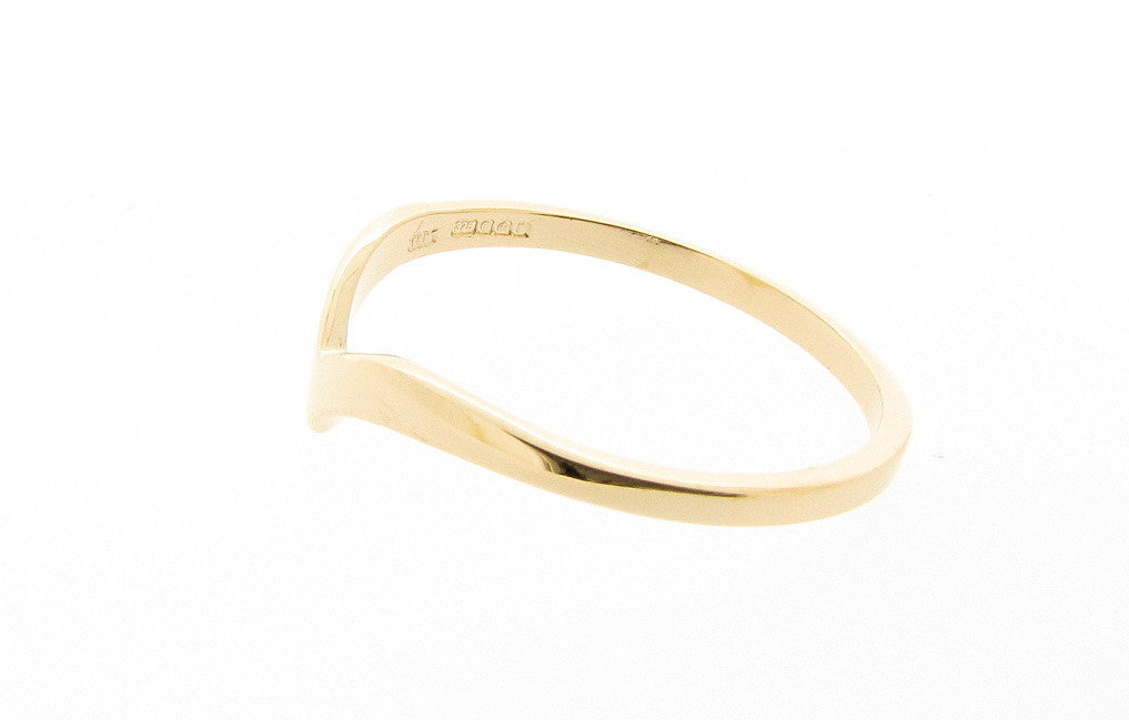 9ct Yellow Gold Wishbone Ring