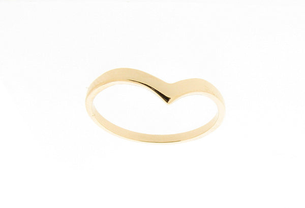 9ct Yellow Gold Wishbone Ring