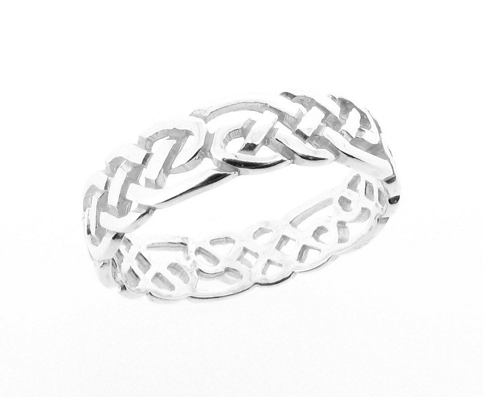 Ladies Sterling Silver Irish Celtic Infinity Knot Ring